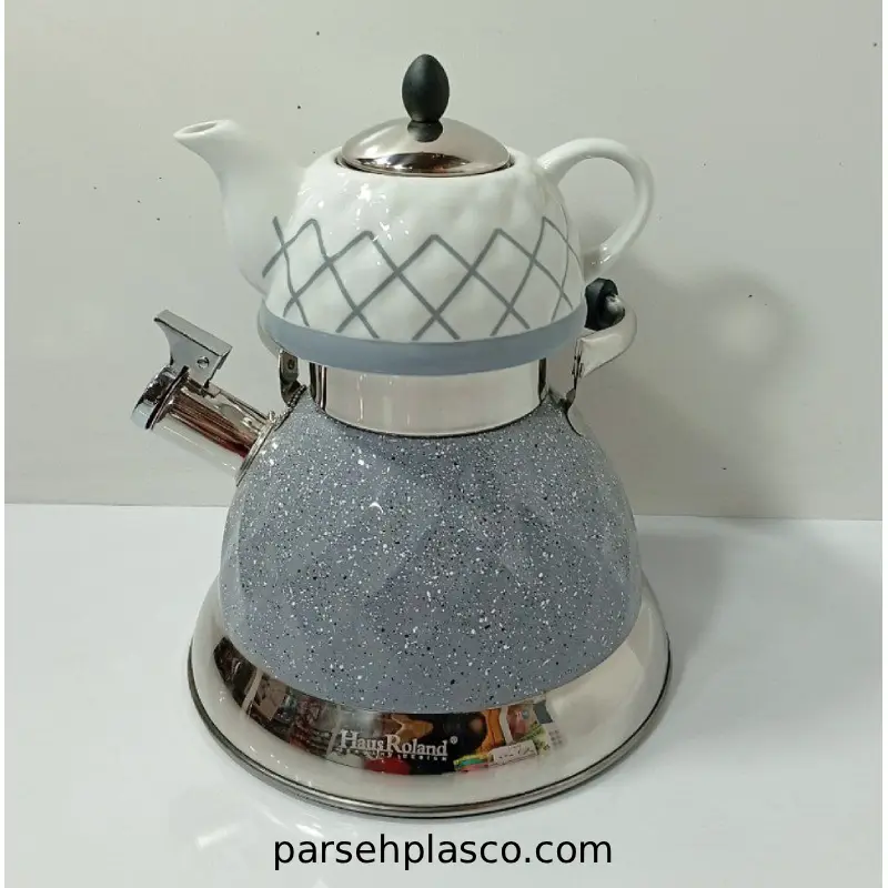 Diamond-shaped-kettle-and-teapot-set خرید کتری و قوری لوزی شکل