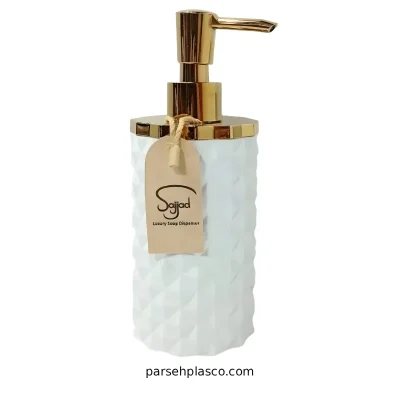 جا مایع گرد تک(ویکتوریا)سفید طلایی