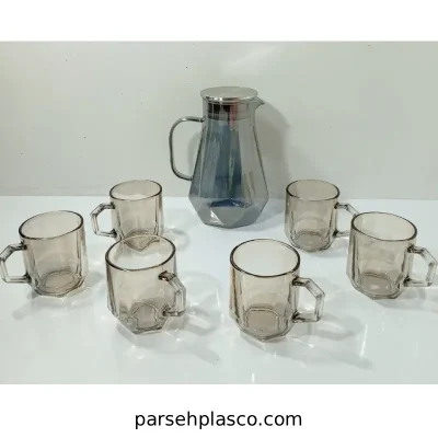 خارجی/ پارچ و لیوان(6عدد) شیشه ای کد0133