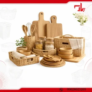 ست چوبی و حصیری برای عروس