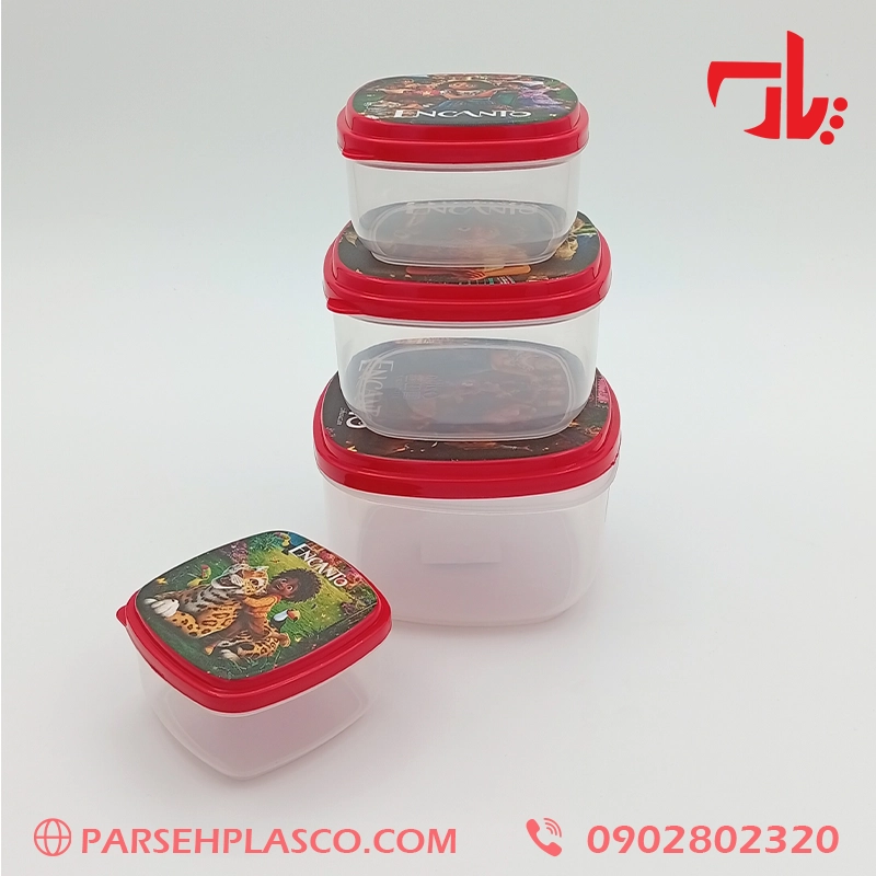 Square food container set ست ظرف غذا مربع بارانا