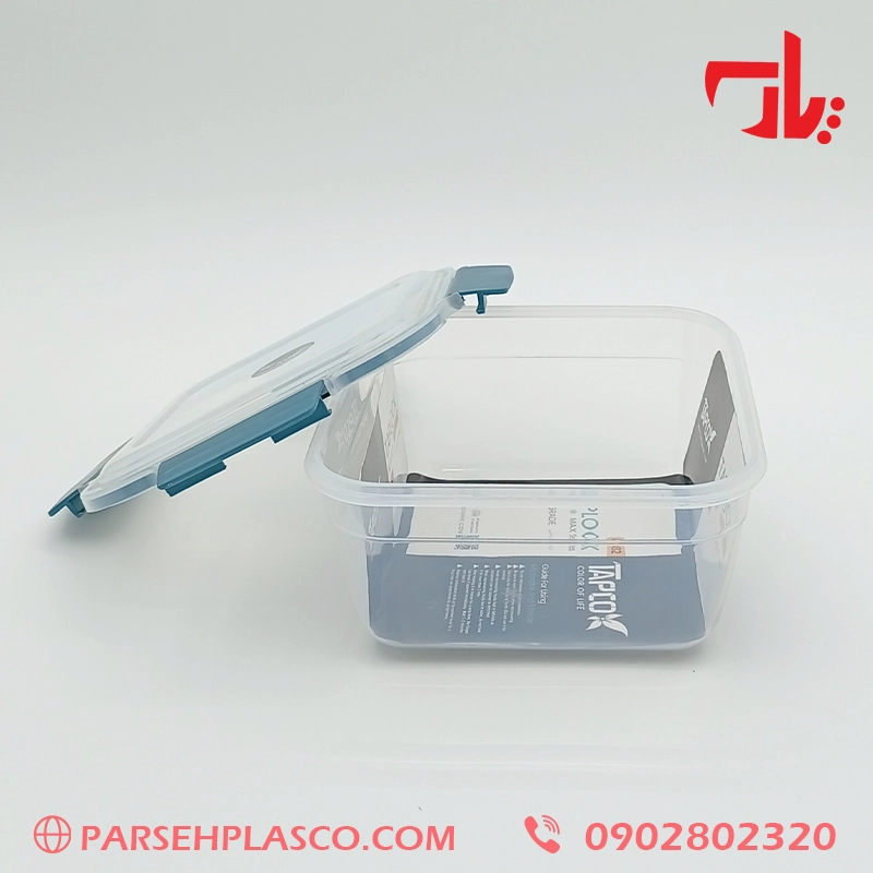 Square freezer container with locking lid فریزری هاپلاک مربع 432