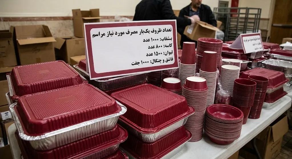 ظروف یکبار مصرف تالار